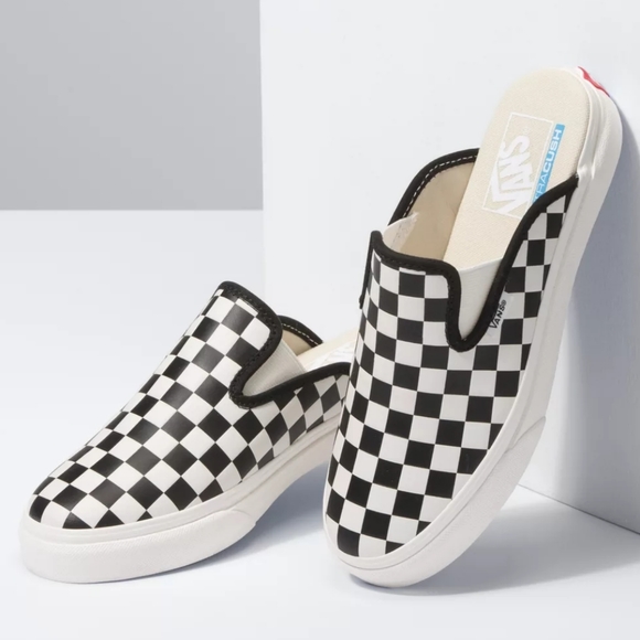 Checkerboard Mule Slip on Sneakers - Picture 3 of 5